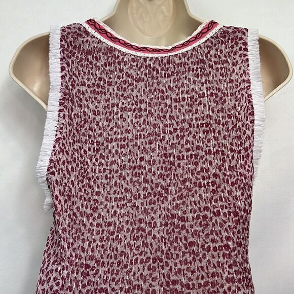 Poupette St Barth silk print layered top mini dress in Pink size small EUC - Picture 8 of 16